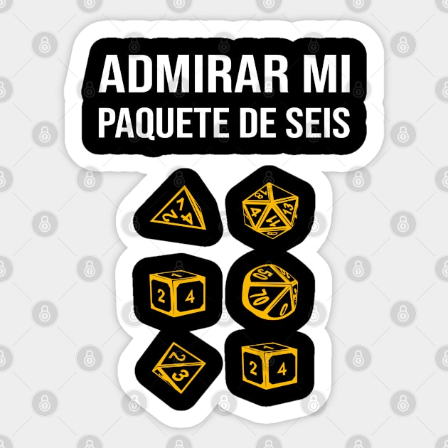 Admirar Mi Paquete De Seis dados de rol D20 Pen&Paper Sticker by Schimmi